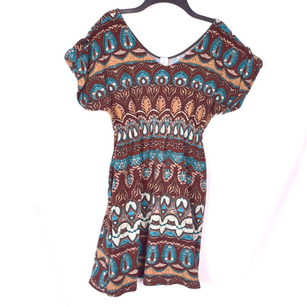 5th Culture Mini Dress Short Sleeve V-Neck  Size Small